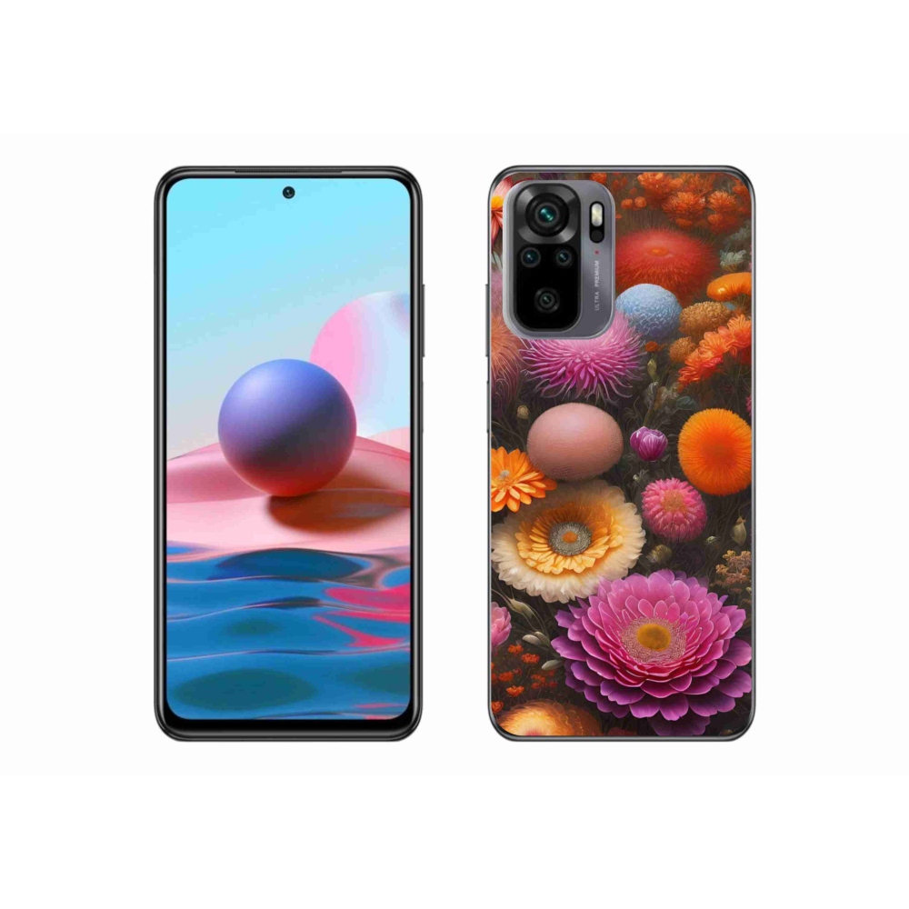 Gelový kryt mmCase na Xiaomi Redmi Note 10S - květinová kompozice