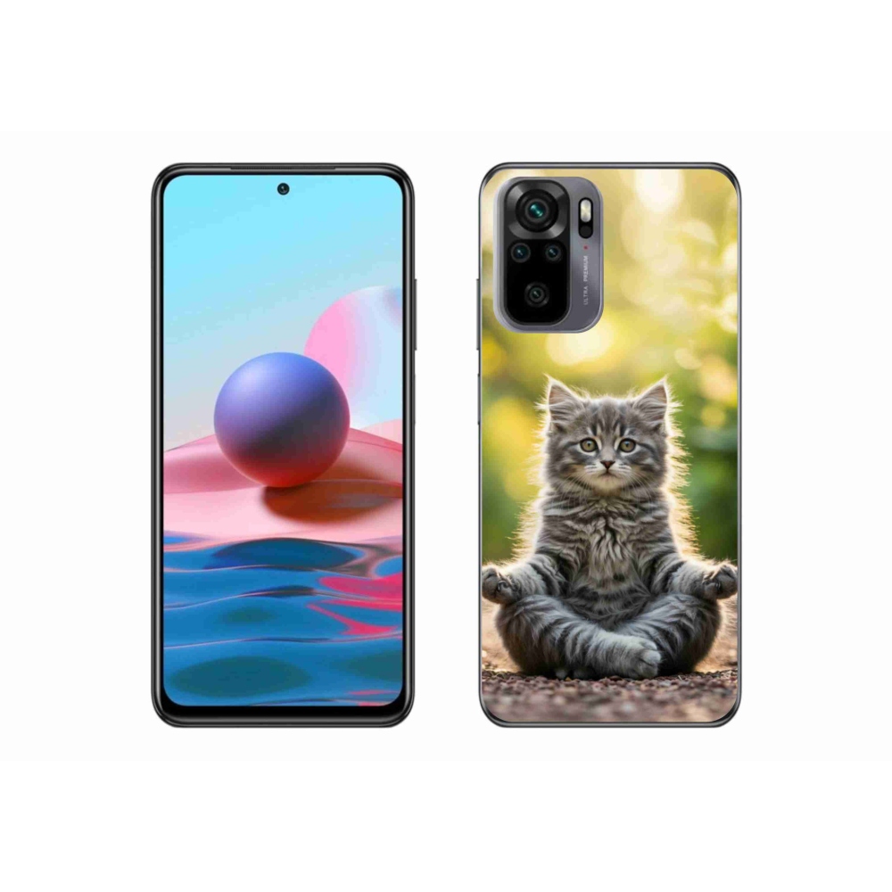 Gelový kryt mmCase na Xiaomi Redmi Note 10S - meditující kotě