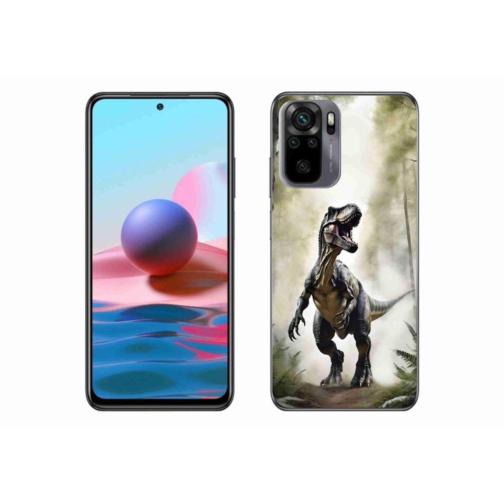 Gelový kryt mmCase na Xiaomi Redmi Note 10S - naštvaný T-Rex