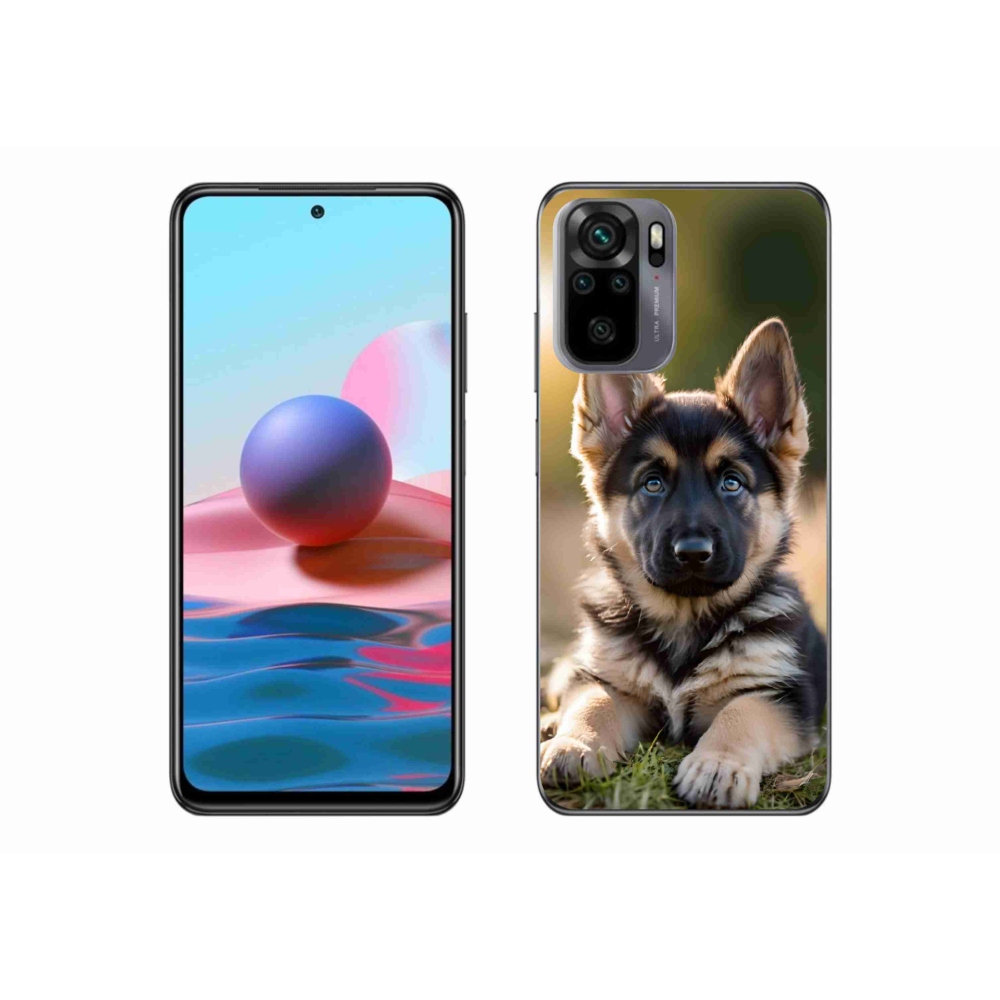 Gelový kryt mmCase na Xiaomi Redmi Note 10S - německý ovčák v přírodě