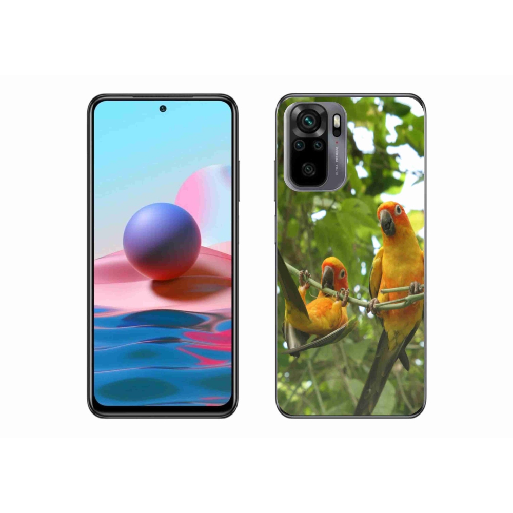 Gelový kryt mmCase na Xiaomi Redmi Note 10S - papoušci aratingy