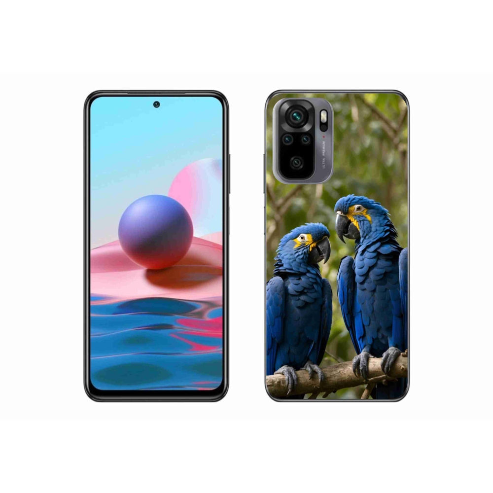 Gelový kryt mmCase na Xiaomi Redmi Note 10S - papouščí duo