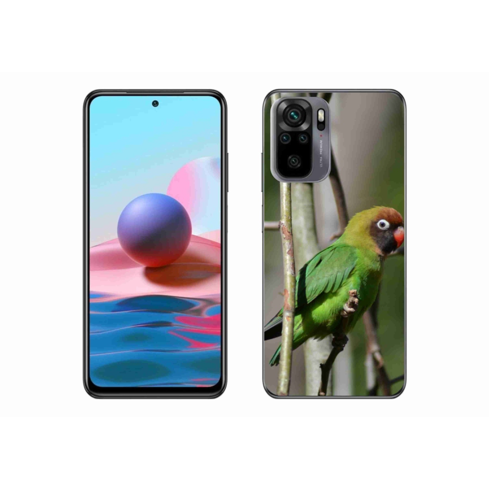 Gelový kryt mmCase na Xiaomi Redmi Note 10S - papoušek agapornis