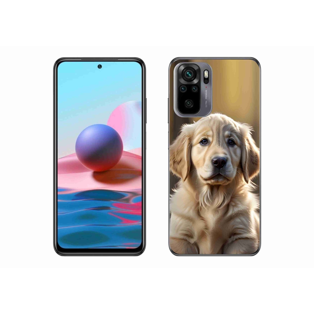 Gelový kryt mmCase na Xiaomi Redmi Note 10S - roztomilý zlatý retrívr