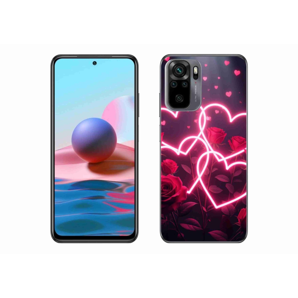 Gelový kryt mmCase na Xiaomi Redmi Note 10S - srdce lásky