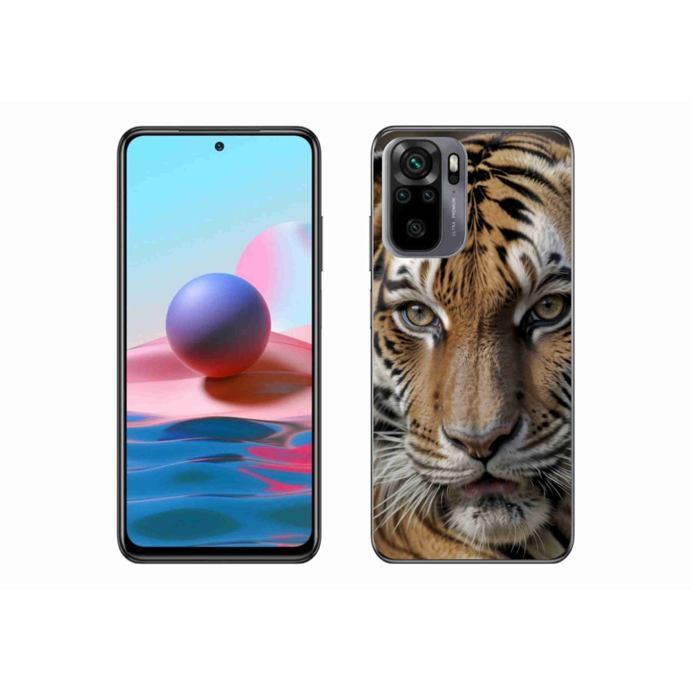 Gelový kryt mmCase na Xiaomi Redmi Note 10S - tygří pohled