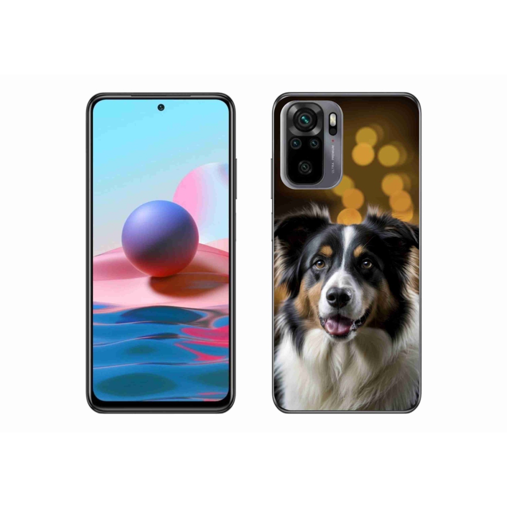 Gelový kryt mmCase na Xiaomi Redmi Note 10S - usměvavý australský ovčák