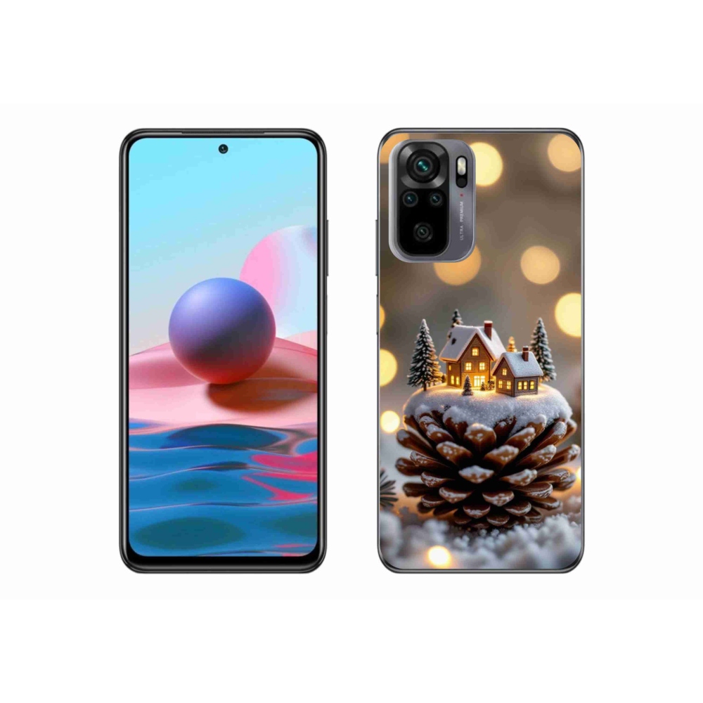 Gelový kryt mmCase na Xiaomi Redmi Note 10S - zimní vesnička