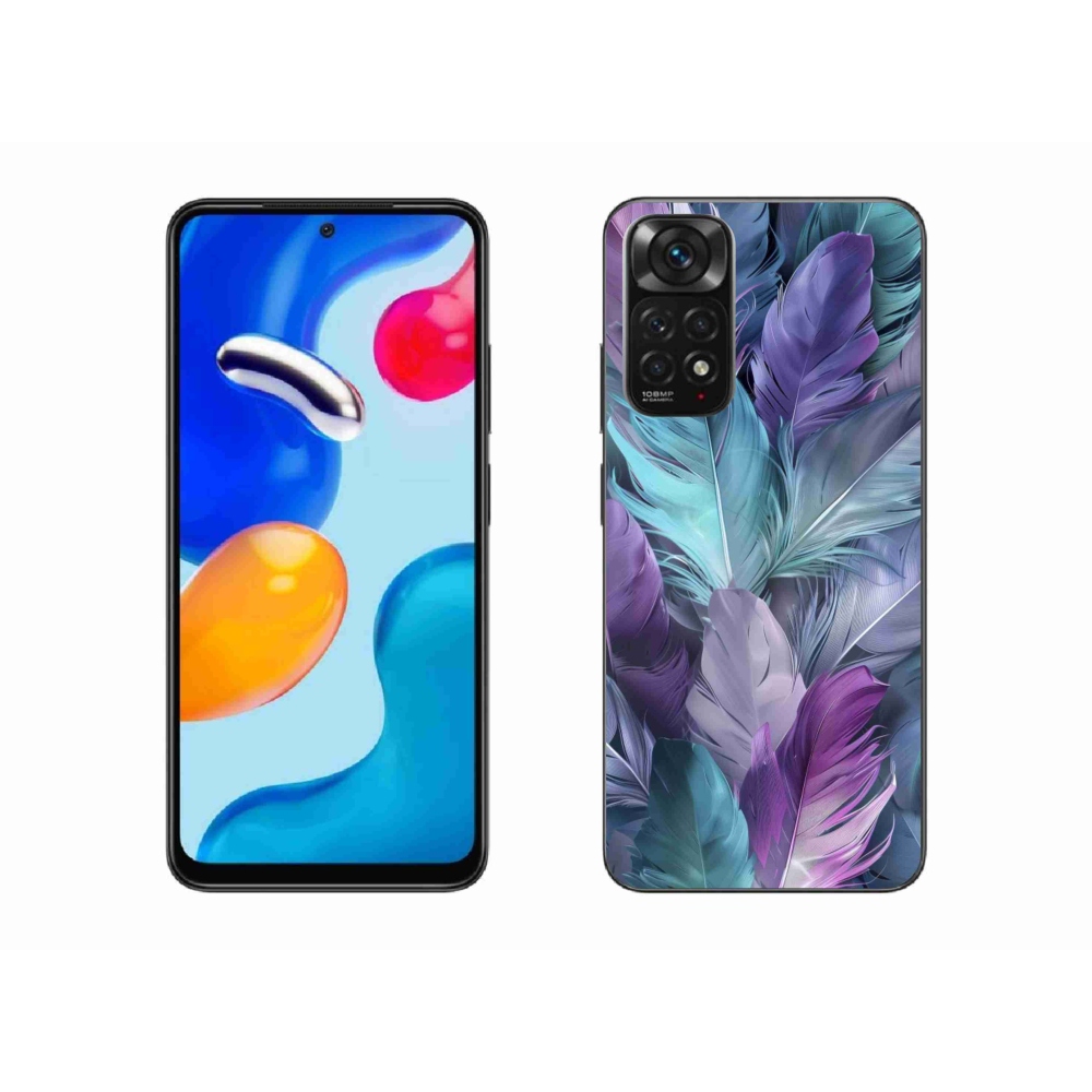 Gelový kryt mmCase na Xiaomi Redmi Note 11 4G - barevné peří 2