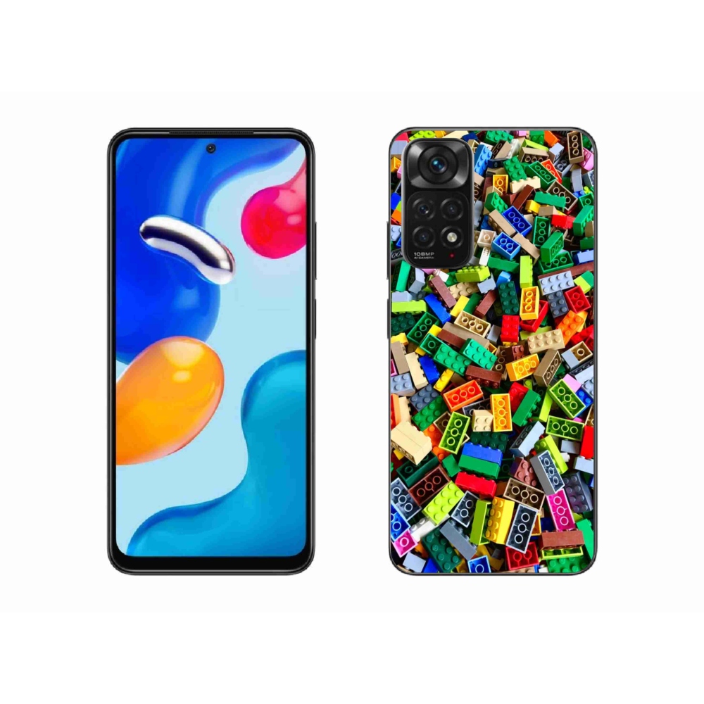 Gelový kryt mmCase na Xiaomi Redmi Note 11 4G - barevné stavební kostky