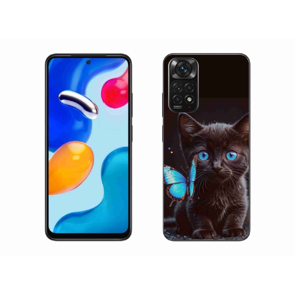 Gelový kryt mmCase na Xiaomi Redmi Note 11 4G - černé kotě 3