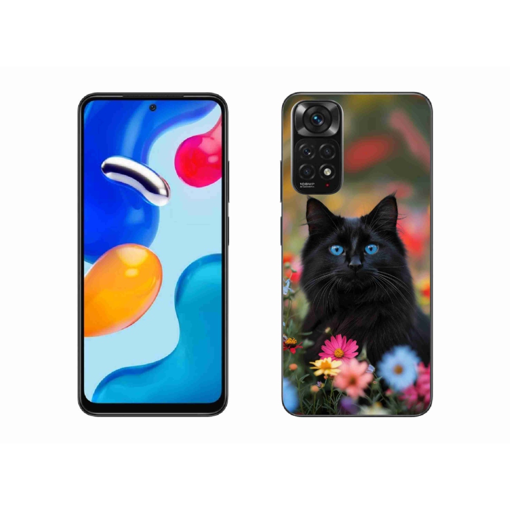 Gelový kryt mmCase na Xiaomi Redmi Note 11 4G - černé kotě 4