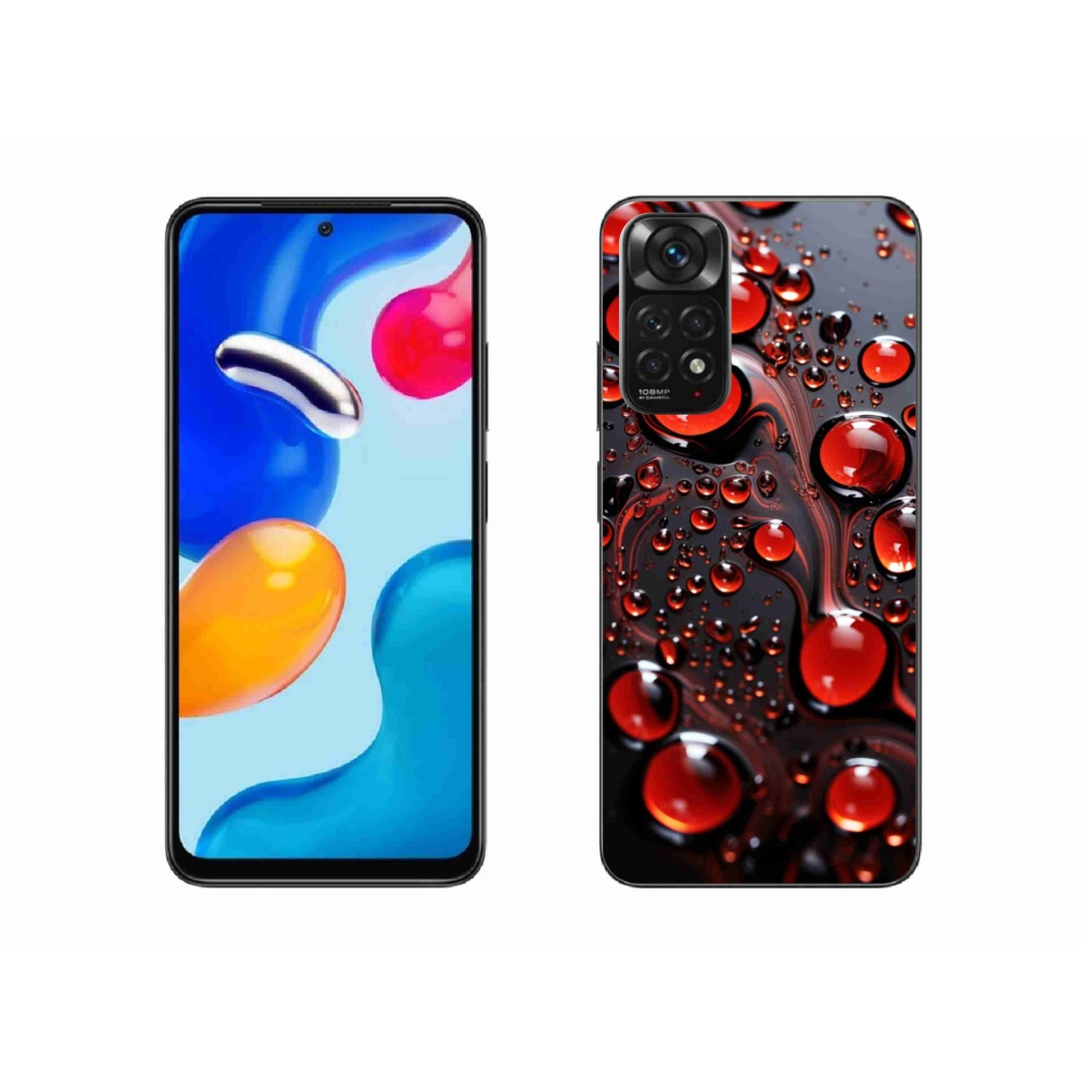 Gelový kryt mmCase na Xiaomi Redmi Note 11 4G - červené kapky 2