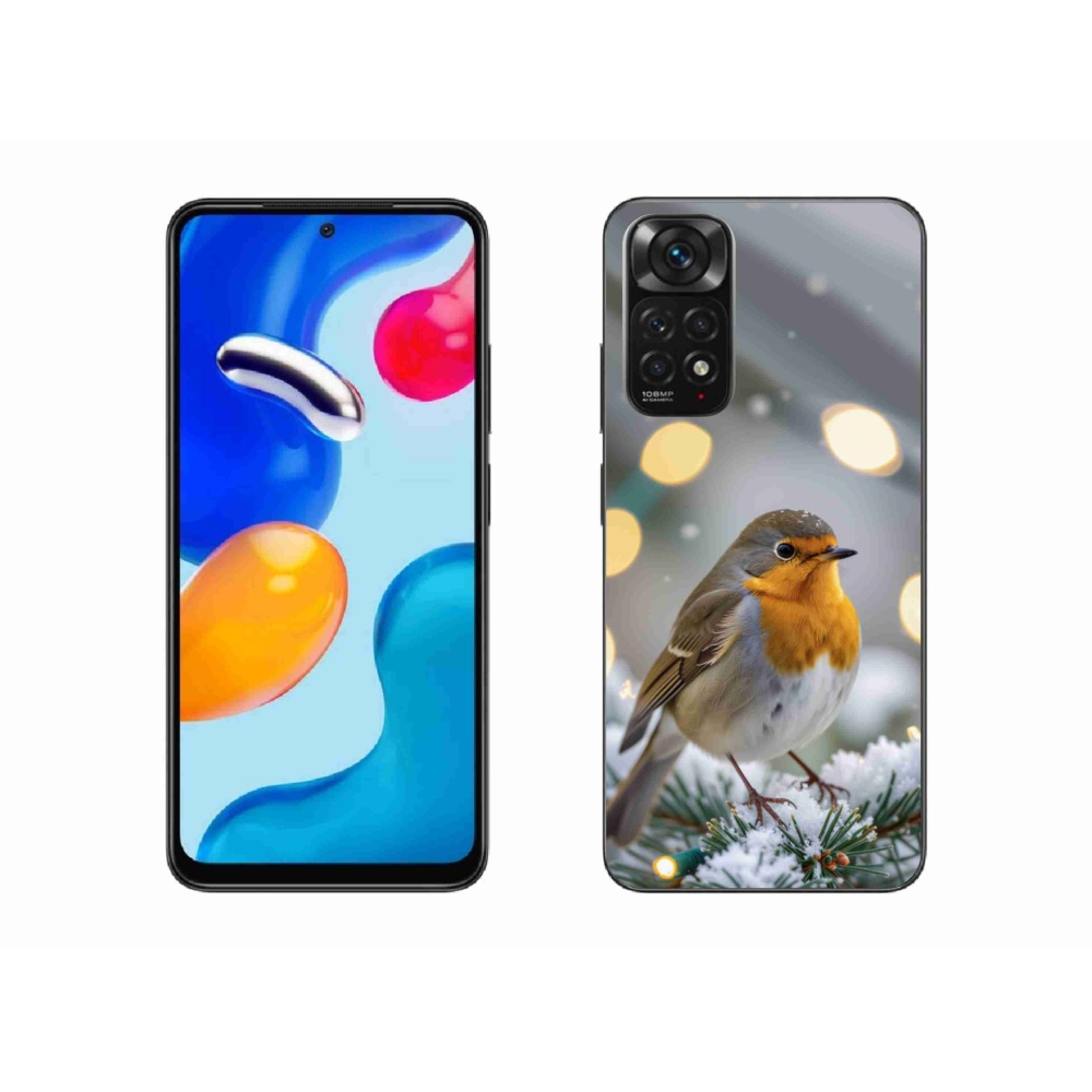 Gelový kryt mmCase na Xiaomi Redmi Note 11 4G - červenka v zimě