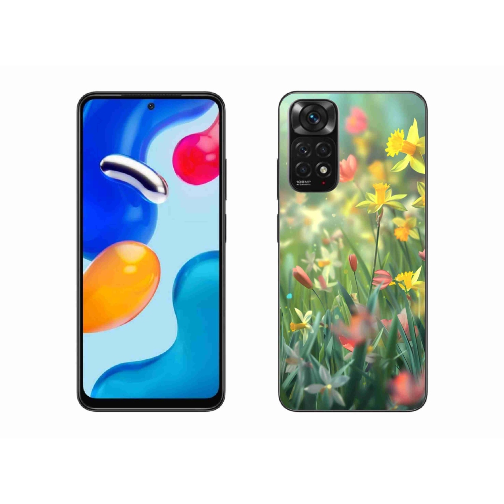 Gelový kryt mmCase na Xiaomi Redmi Note 11 4G - jarní květy