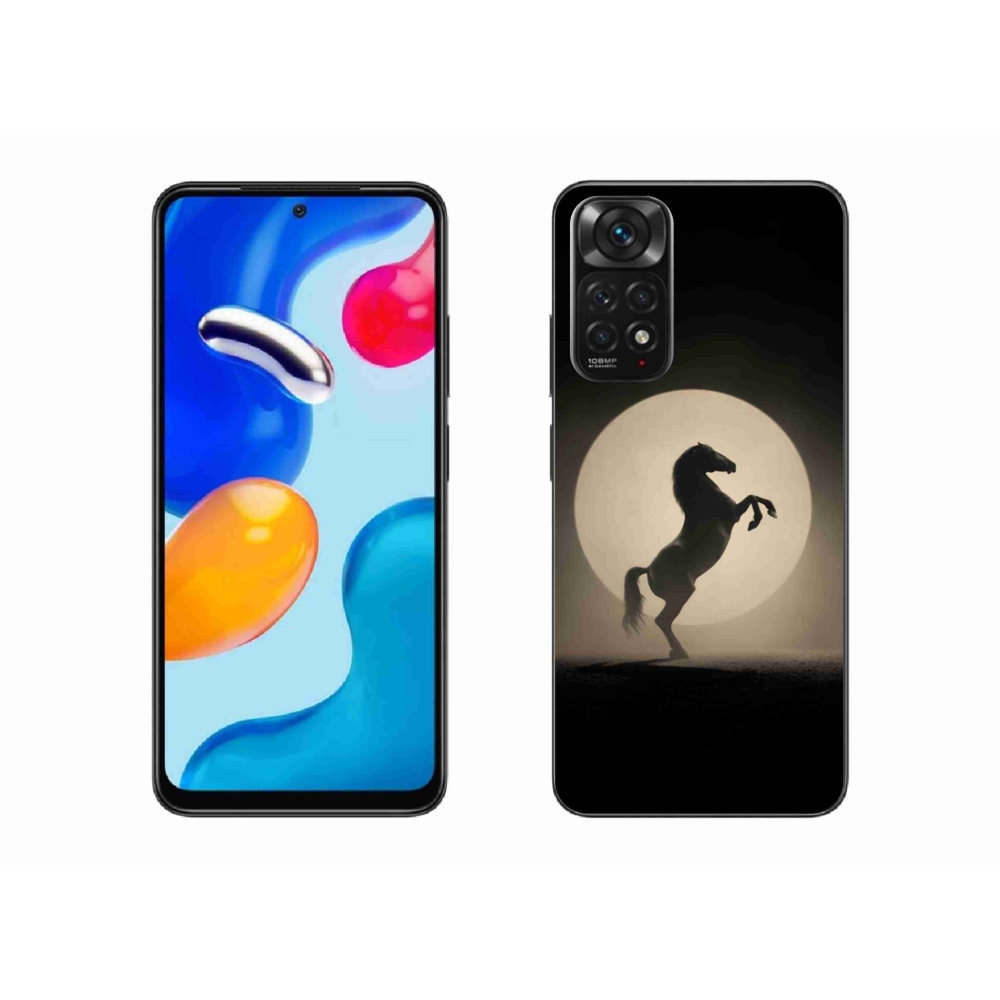 Gelový kryt mmCase na Xiaomi Redmi Note 11 4G - kůň v siluetě