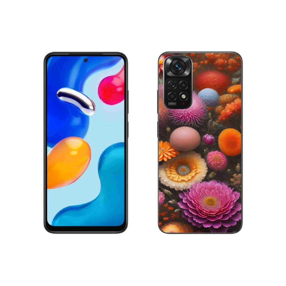Gelový kryt mmCase na Xiaomi Redmi Note 11 4G - květinová kompozice