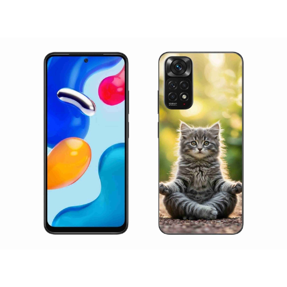 Gelový kryt mmCase na Xiaomi Redmi Note 11 4G - meditující kotě