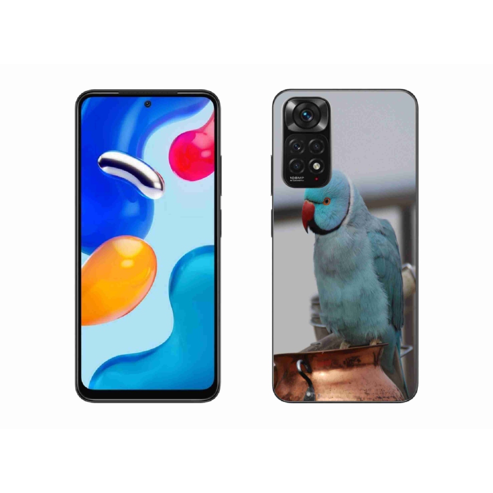 Gelový kryt mmCase na Xiaomi Redmi Note 11 4G - papoušek alexandr modrý