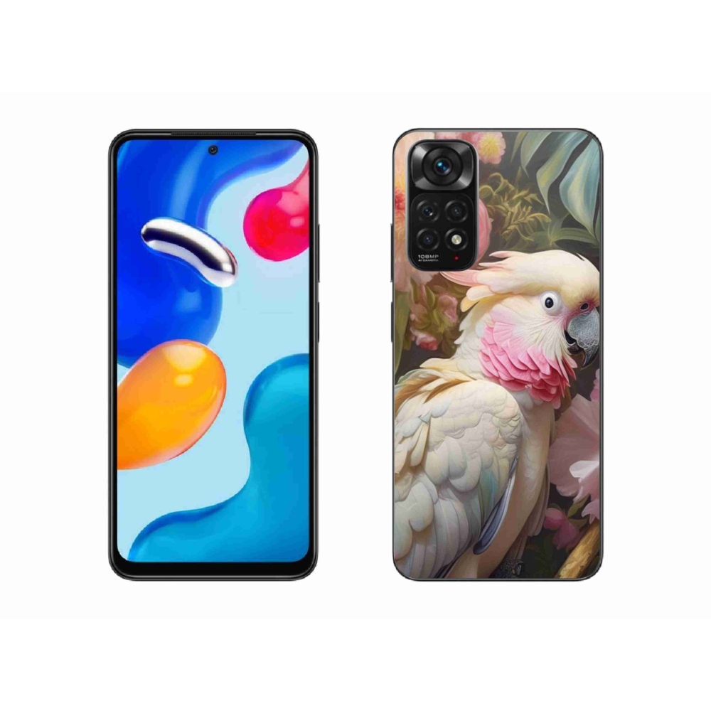 Gelový kryt mmCase na Xiaomi Redmi Note 11 4G - papoušek kakadu růžový 2