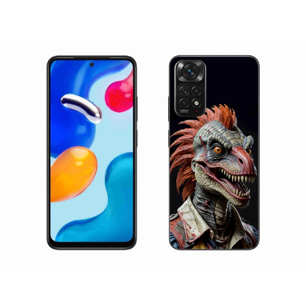 Gelový kryt mmCase na Xiaomi Redmi Note 11 4G - punk dinosaurus