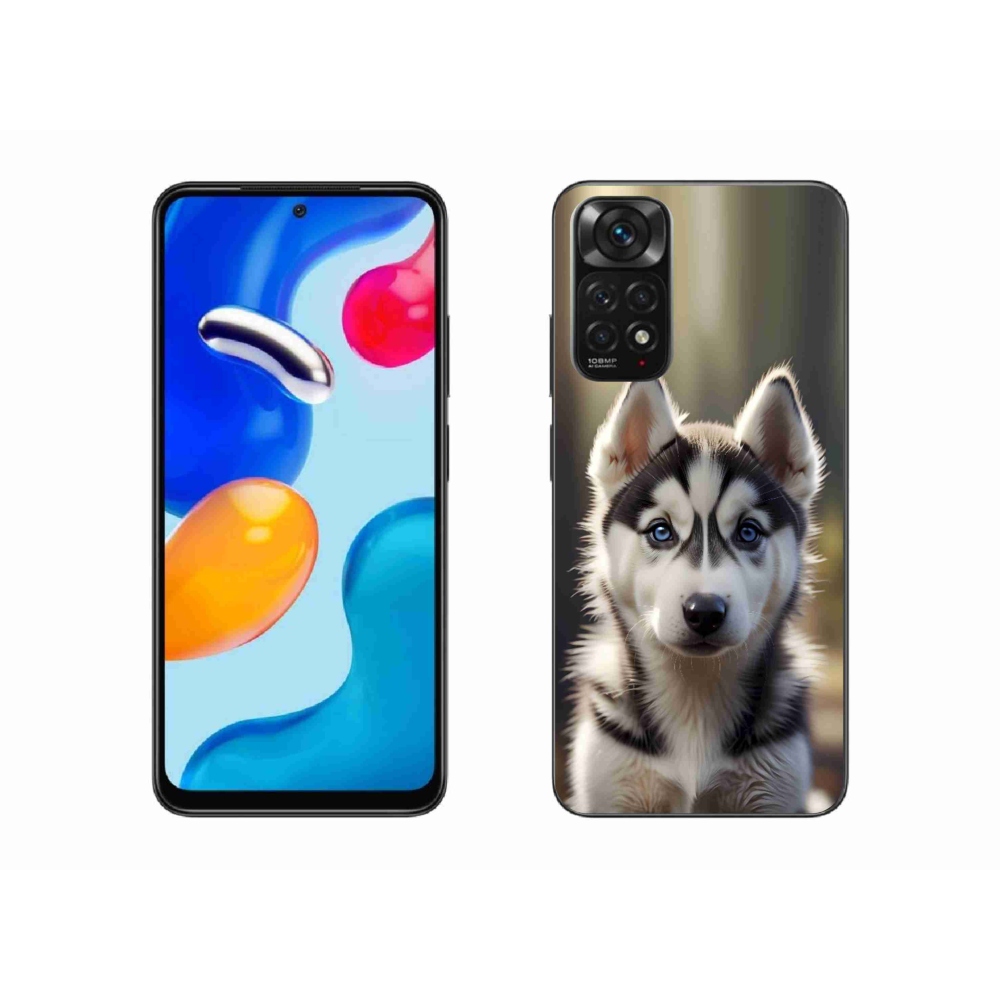 Gelový kryt mmCase na Xiaomi Redmi Note 11 4G - roztomilý sibiřský husky