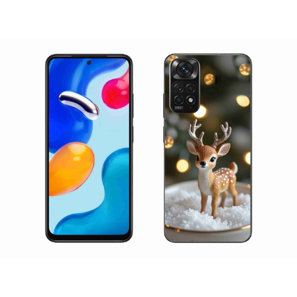Gelový kryt mmCase na Xiaomi Redmi Note 11 4G - roztomilý vánoční jelen