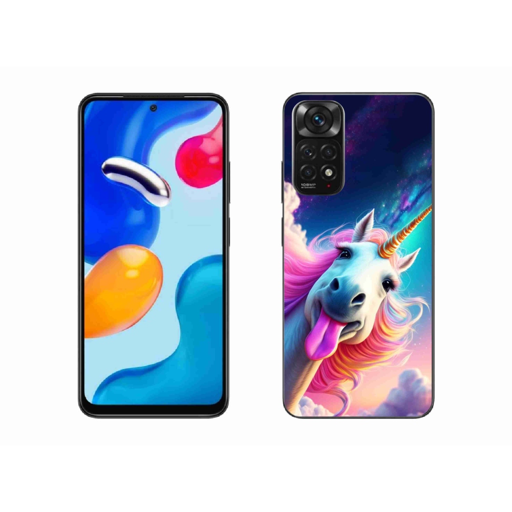 Gelový kryt mmCase na Xiaomi Redmi Note 11 4G - šílený jednorožec