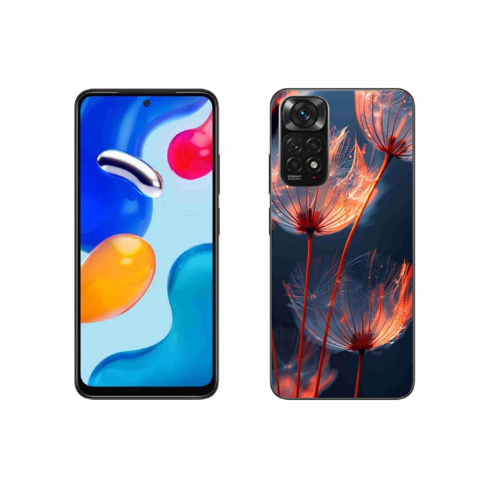 Gelový kryt mmCase na Xiaomi Redmi Note 11 4G - světélkující chmýří