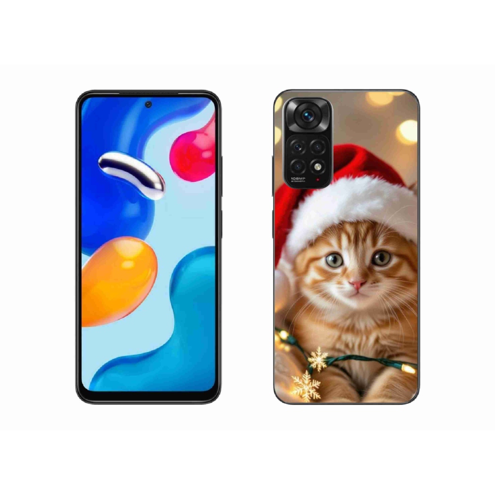 Gelový kryt mmCase na Xiaomi Redmi Note 11 4G - vánoční kotě