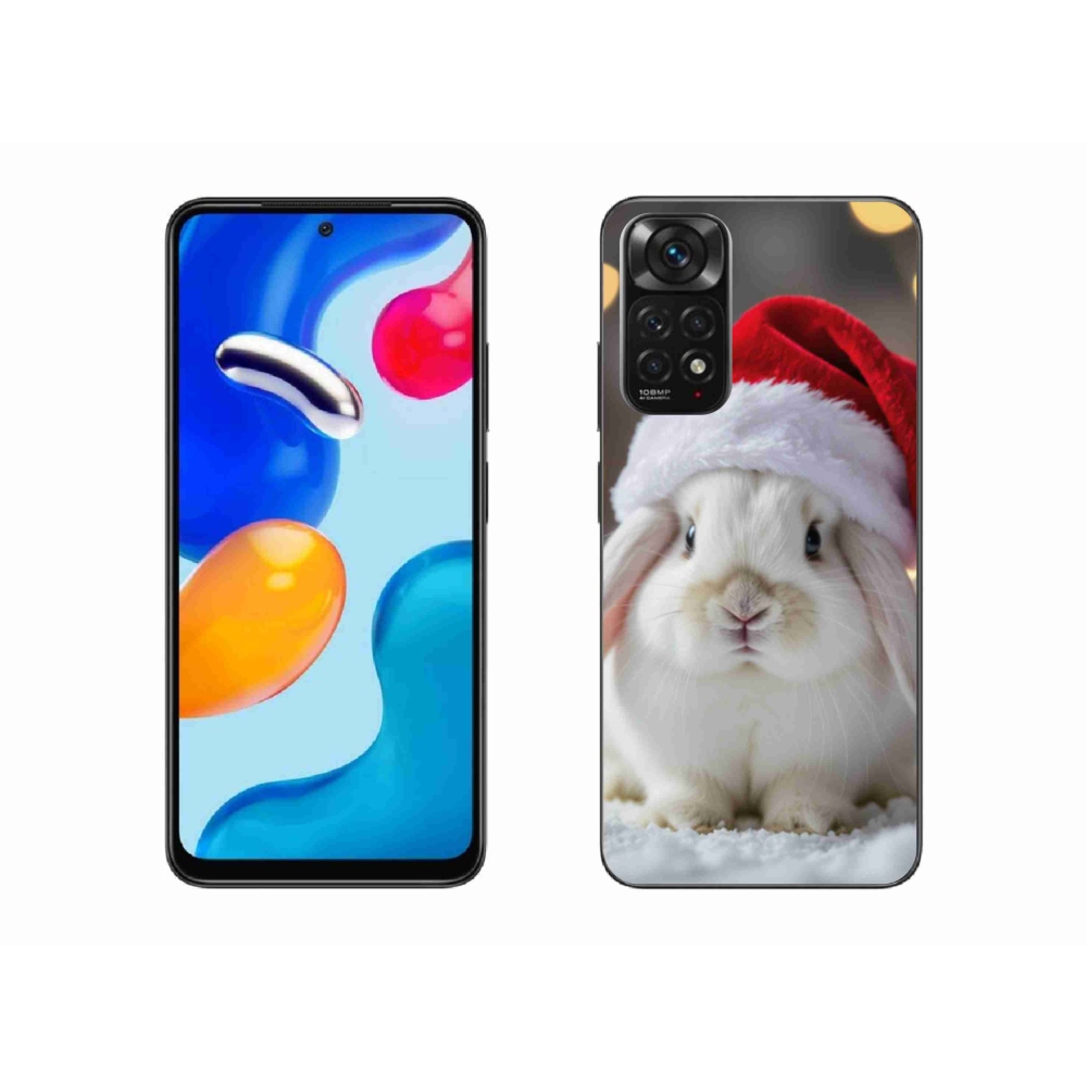 Gelový kryt mmCase na Xiaomi Redmi Note 11 4G - vánoční králík