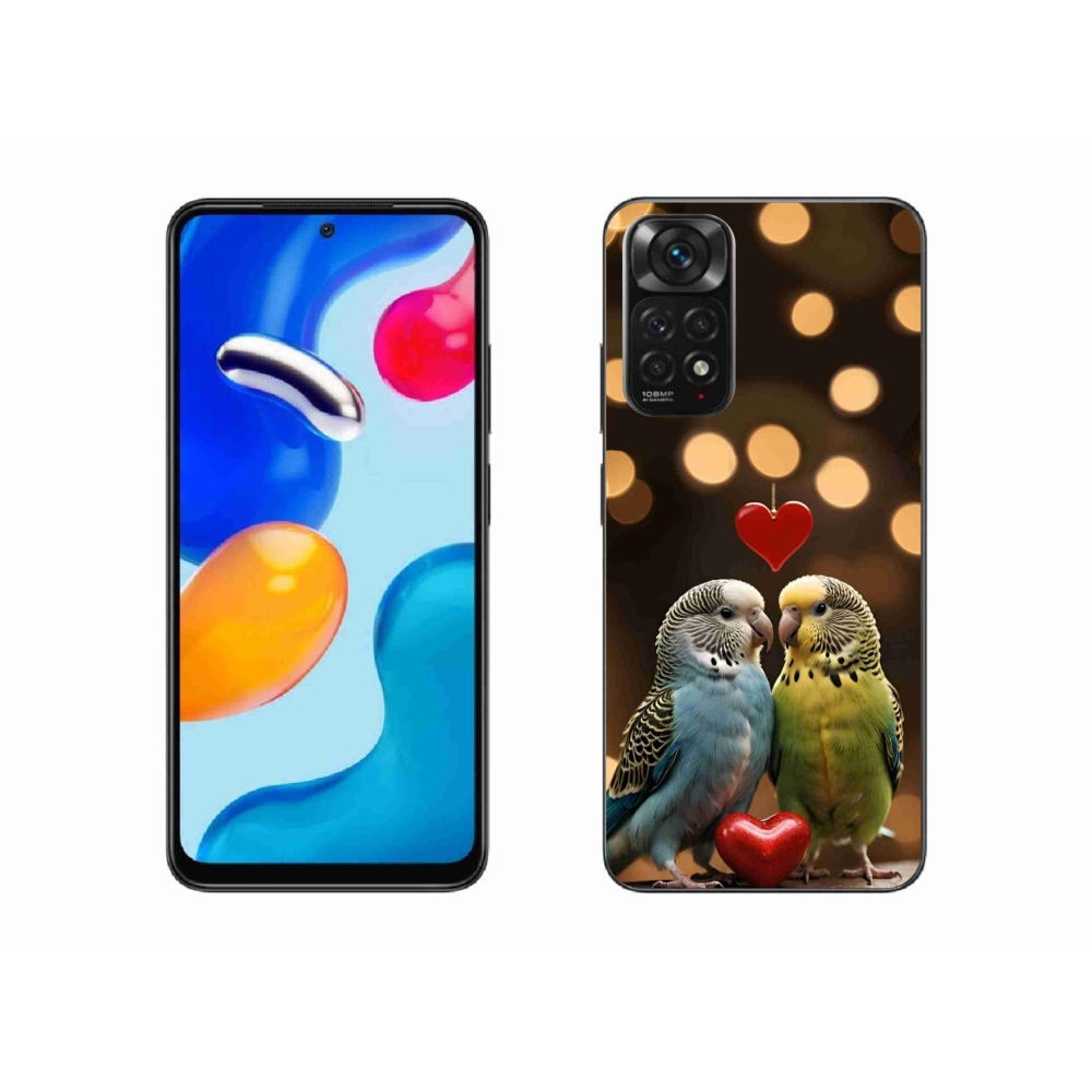 Gelový kryt mmCase na Xiaomi Redmi Note 11 4G - zamilovaní papoušci