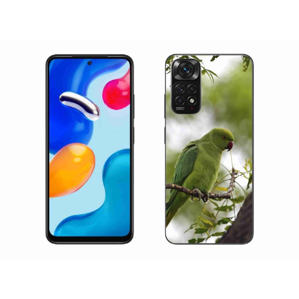 Gelový kryt mmCase na Xiaomi Redmi Note 11 4G - zelený papoušek