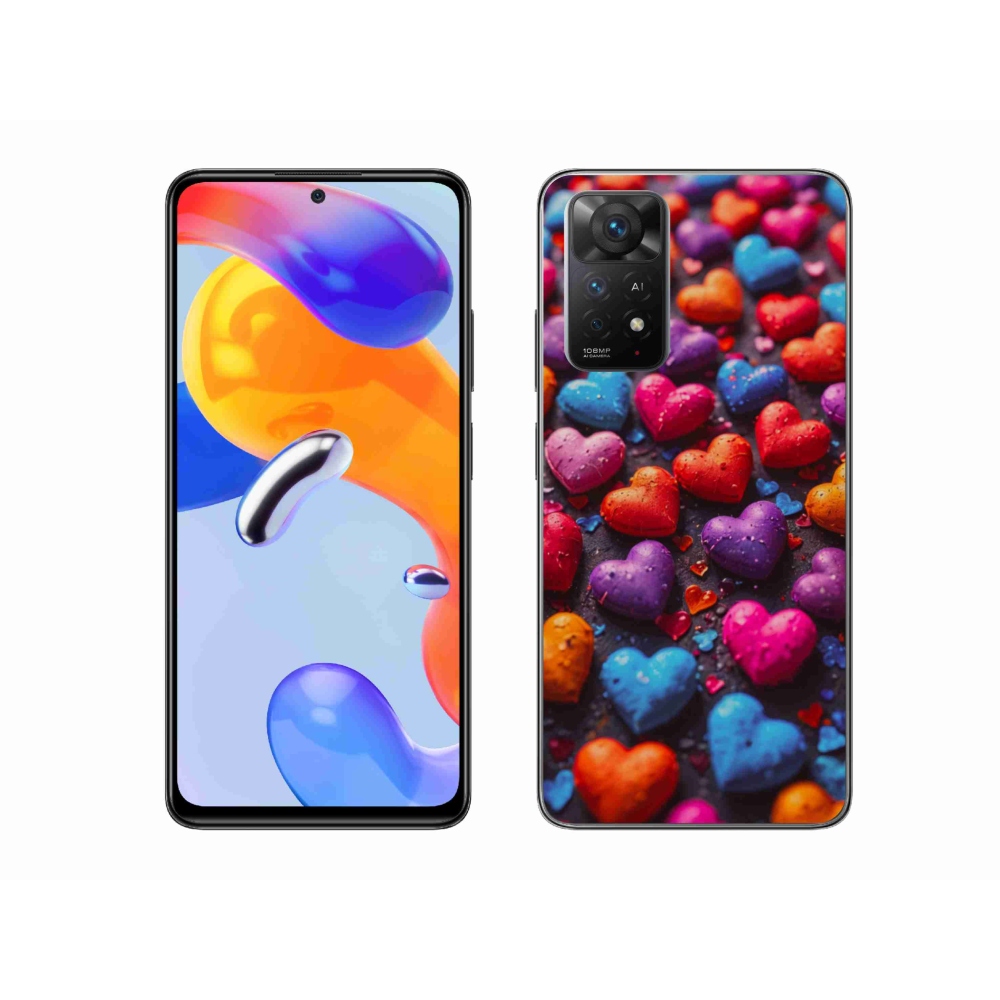 Gelový kryt mmCase na Xiaomi Redmi Note 11 Pro 4G/5G - barevná srdce