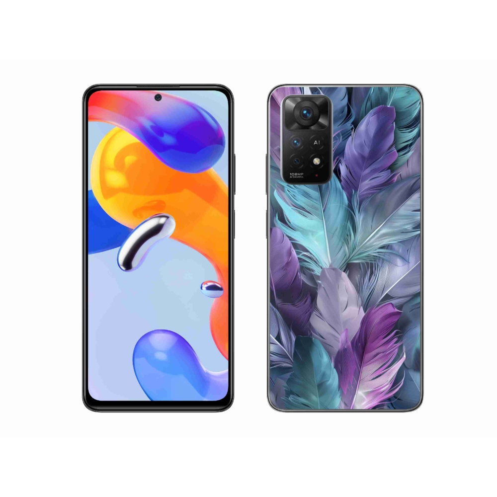 Gelový kryt mmCase na Xiaomi Redmi Note 11 Pro 4G/5G - barevné peří 2