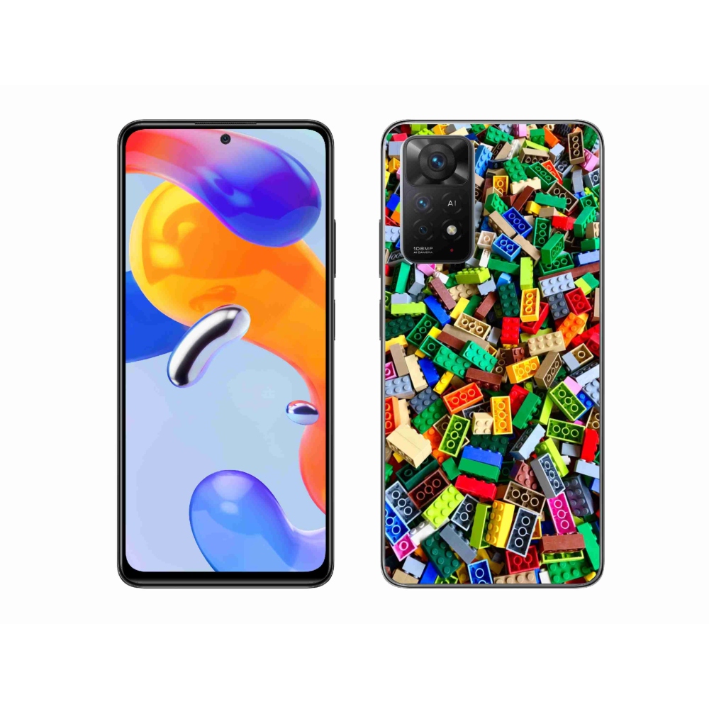 Gelový kryt mmCase na Xiaomi Redmi Note 11 Pro 4G/5G - barevné stavební kostky