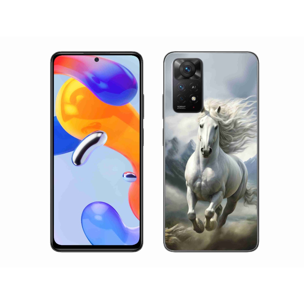 Gelový kryt mmCase na Xiaomi Redmi Note 11 Pro 4G/5G - běžící bílý kůň 3