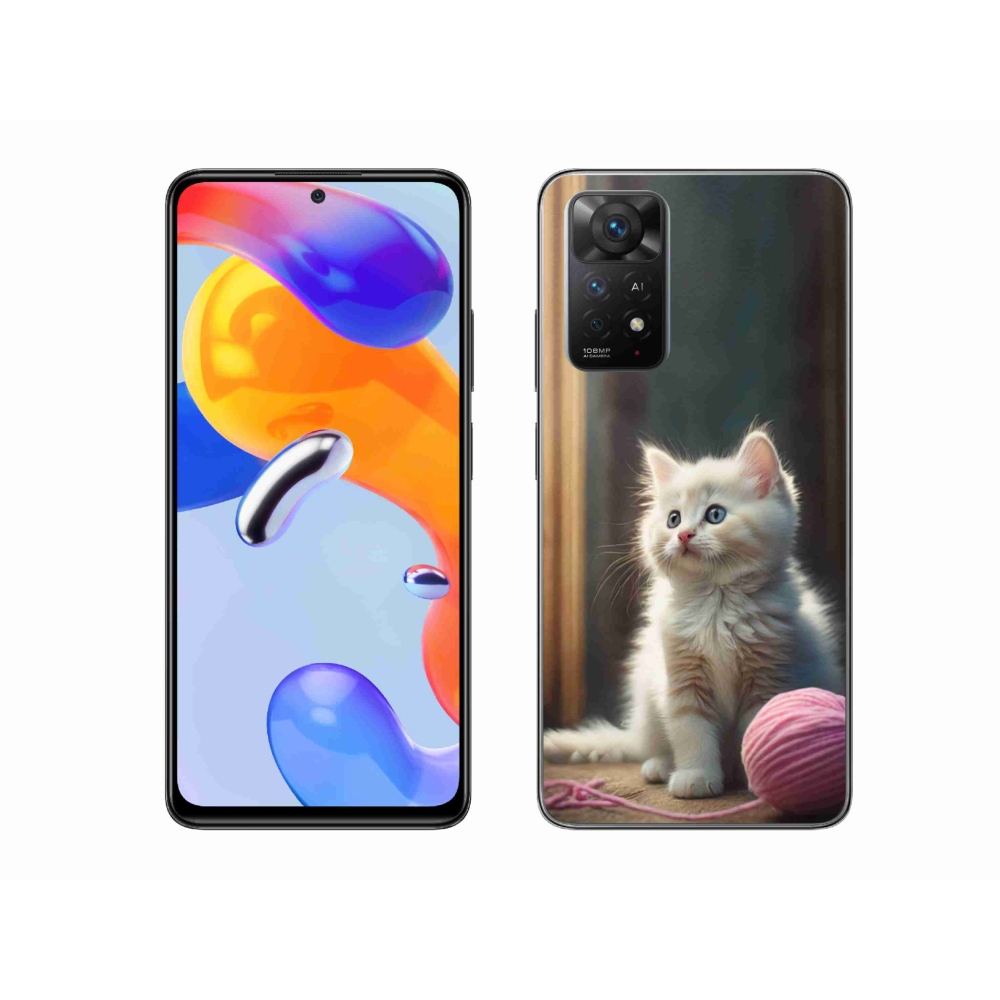 Gelový kryt mmCase na Xiaomi Redmi Note 11 Pro 4G/5G - bílé kotě 2