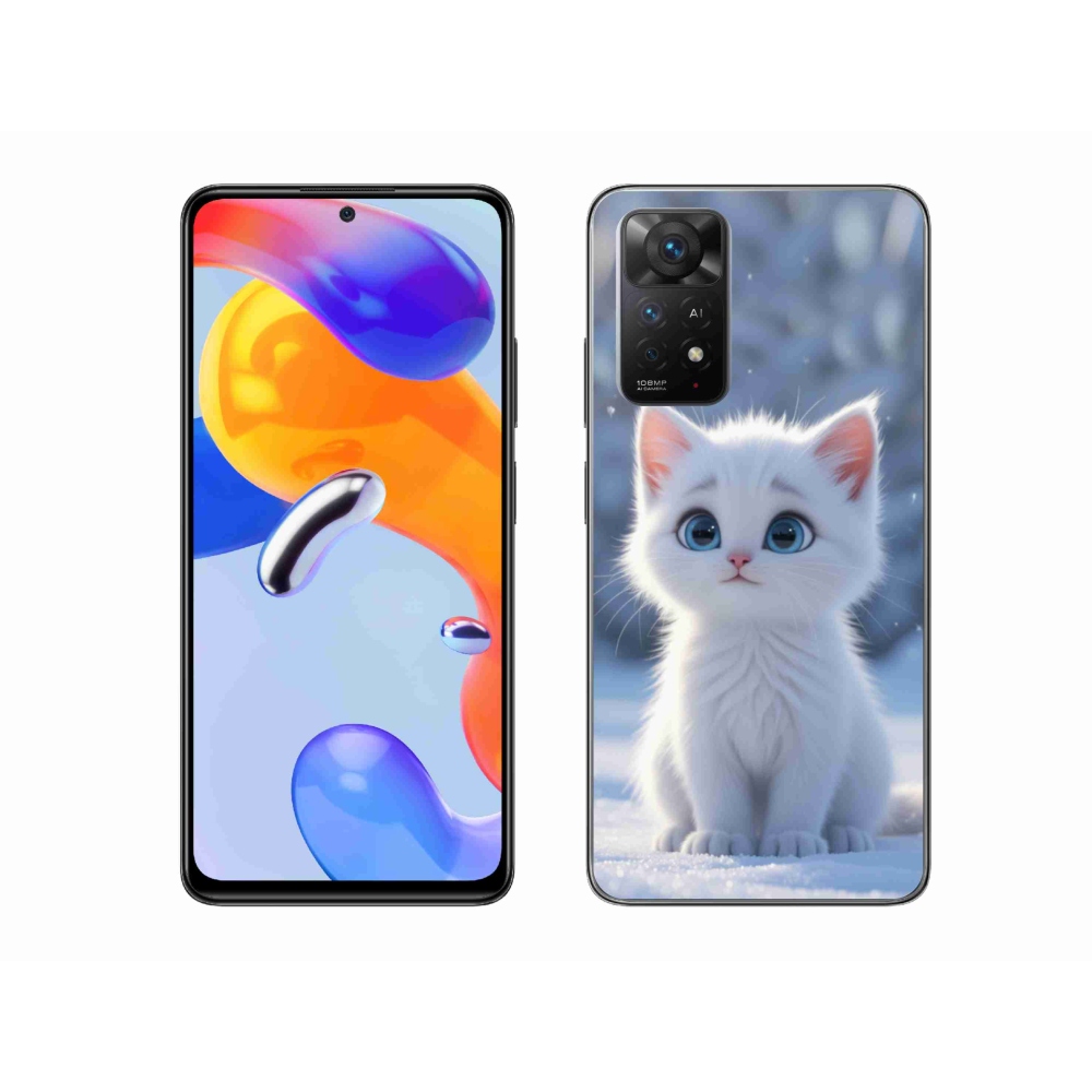Gelový kryt mmCase na Xiaomi Redmi Note 11 Pro 4G/5G - bílé kotě 3