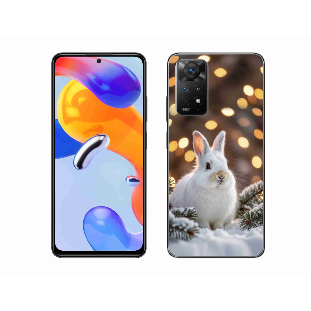 Gelový kryt mmCase na Xiaomi Redmi Note 11 Pro 4G/5G - bílý zajíc