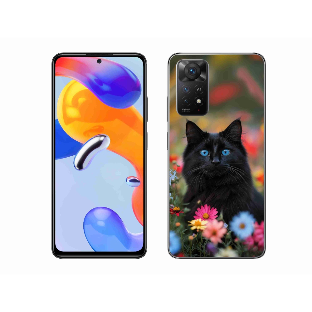 Gelový kryt mmCase na Xiaomi Redmi Note 11 Pro 4G/5G - černé kotě 4