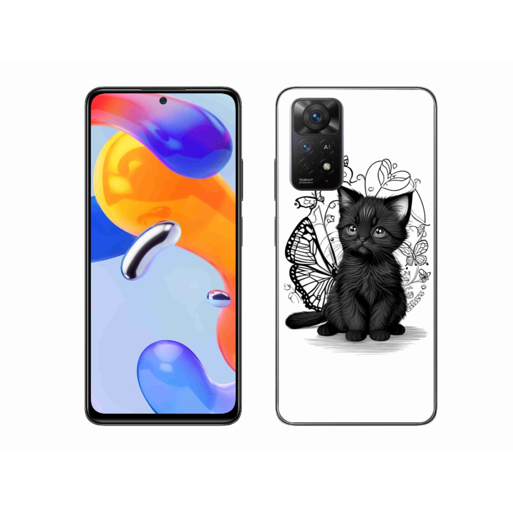 Gelový kryt mmCase na Xiaomi Redmi Note 11 Pro 4G/5G - černé kotě
