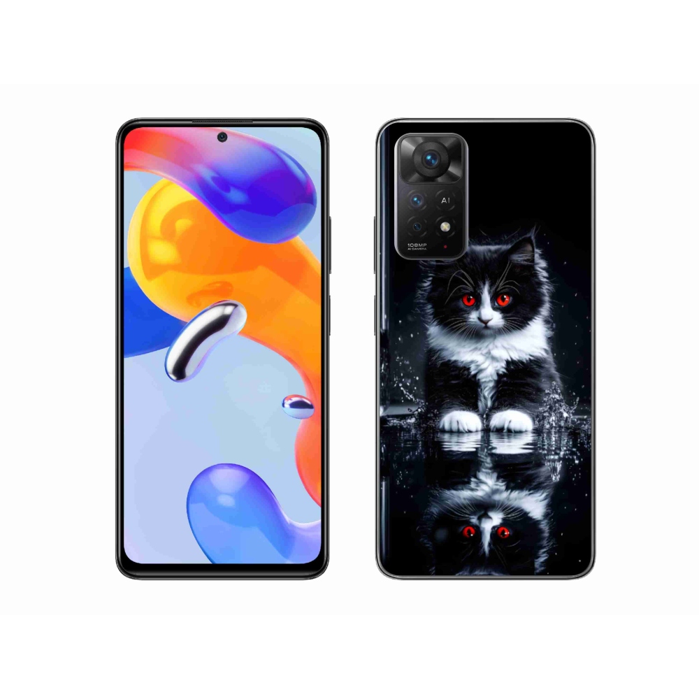 Gelový kryt mmCase na Xiaomi Redmi Note 11 Pro 4G/5G - černobílé kotě