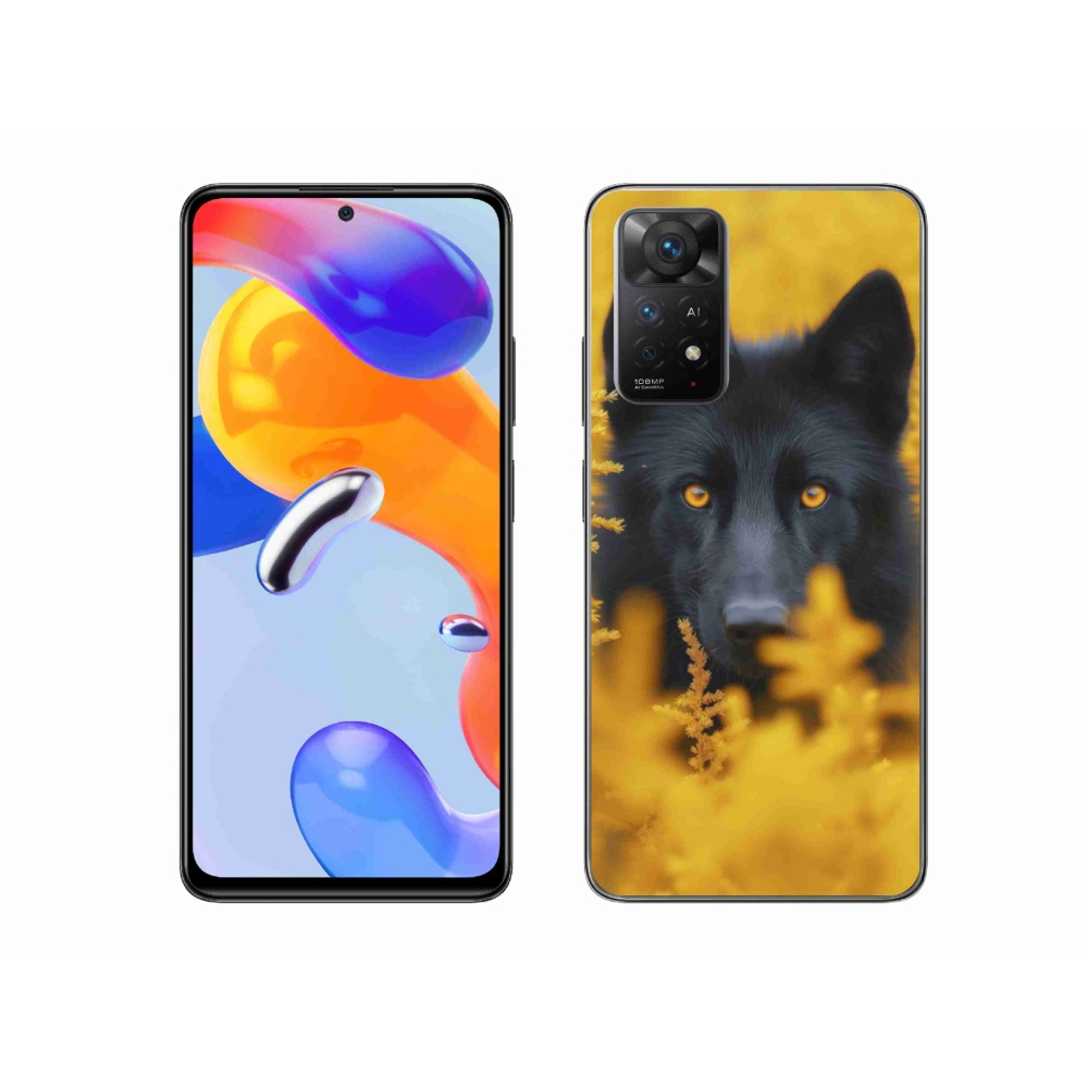 Gelový kryt mmCase na Xiaomi Redmi Note 11 Pro 4G/5G - černý vlk 2