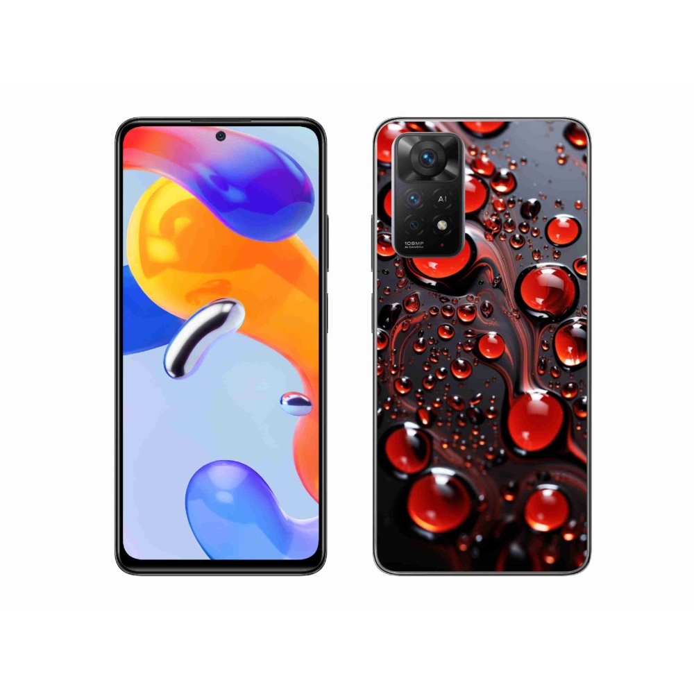 Gelový kryt mmCase na Xiaomi Redmi Note 11 Pro 4G/5G - červené kapky 2