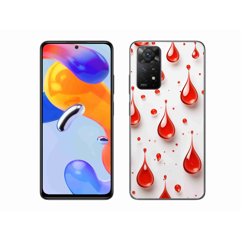 Gelový kryt mmCase na Xiaomi Redmi Note 11 Pro 4G/5G - červené kapky