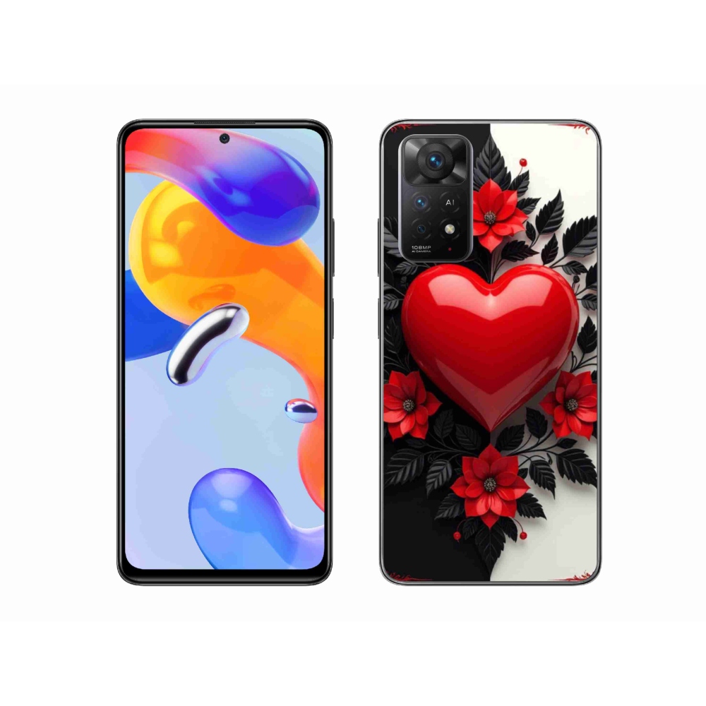 Gelový kryt mmCase na Xiaomi Redmi Note 11 Pro 4G/5G - červené srdce