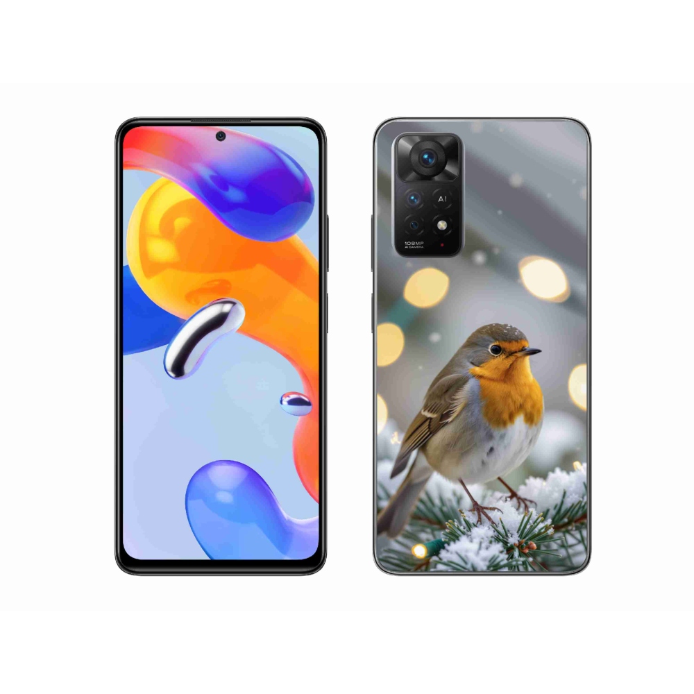 Gelový kryt mmCase na Xiaomi Redmi Note 11 Pro 4G/5G - červenka v zimě