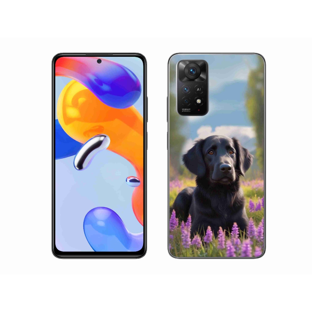 Gelový kryt mmCase na Xiaomi Redmi Note 11 Pro 4G/5G - elegantní černý retrívr