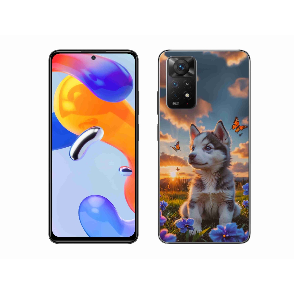 Gelový kryt mmCase na Xiaomi Redmi Note 11 Pro 4G/5G - husky při západu slunce